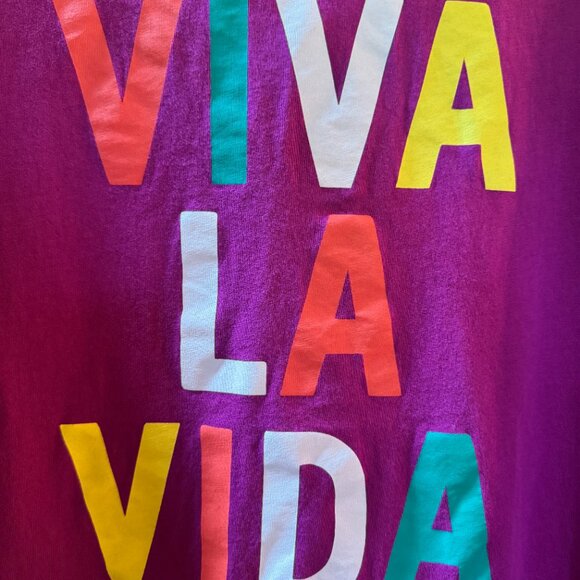 Sezane Viva La Vida T-shirt Violet/multicolour - Size M - Picture 3 of 3